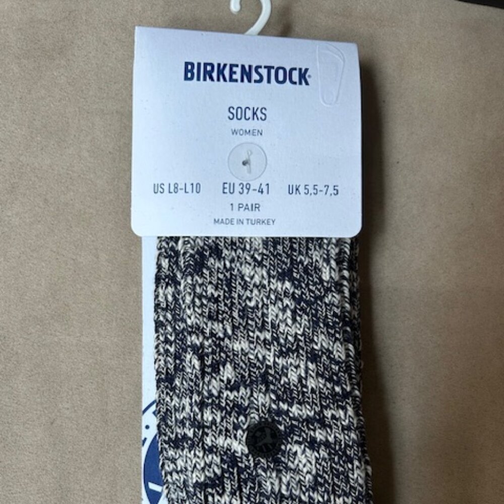 Brand New Cotton Slub Twist Blue and White socks with tag attached
